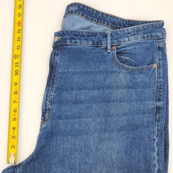 Old Navy Extra High Rise Sky High Wide Leg Jeans Size 28 Womens Blue Denim - Picture 7 of 9